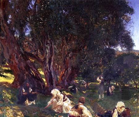 (image for) Handmade oil painting Copy paintings of famous artists John Singer Sargenti's art Albanian Olive Gath - Click Image to Close